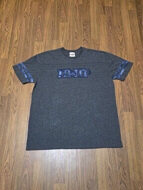 M&M’s World Mens XL Heathered Grey T-Shirt Embroidered Graphic Retro Y2K E96